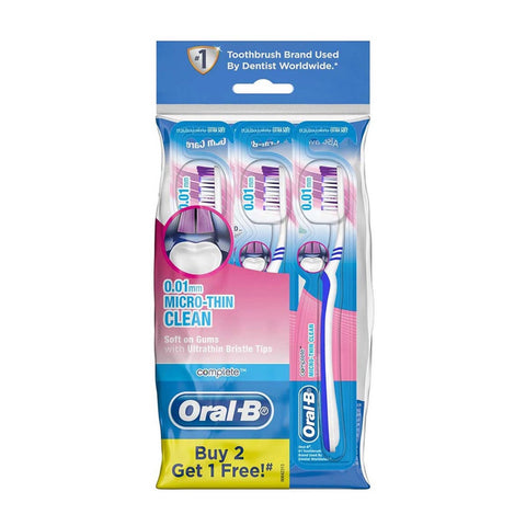 Oral-B Toothbrush (0.01mm Micro-Thin Clean) 2+1‘s