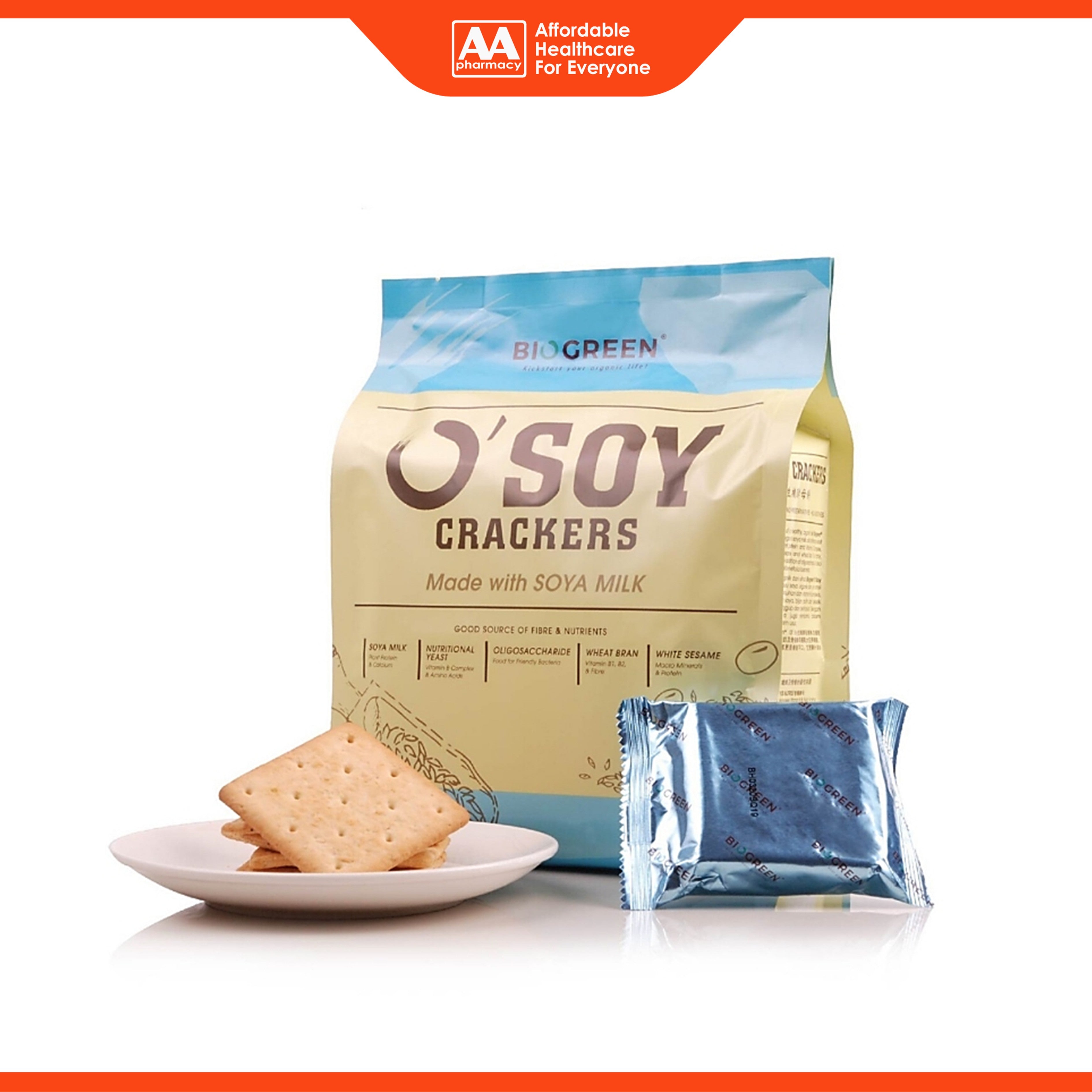 Biogreen O'Soy Crackers 30gx16's