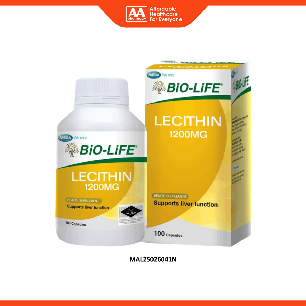 BiO-LiFE Lecithin 1200mg Capsule (100's)