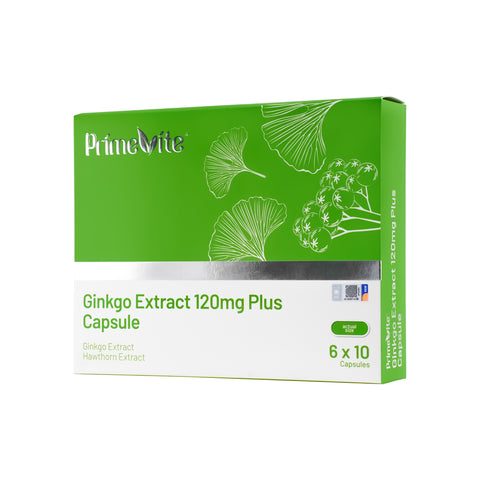 PrimeVite Ginkgo Extract 120mg Plus Capsule 6x10's