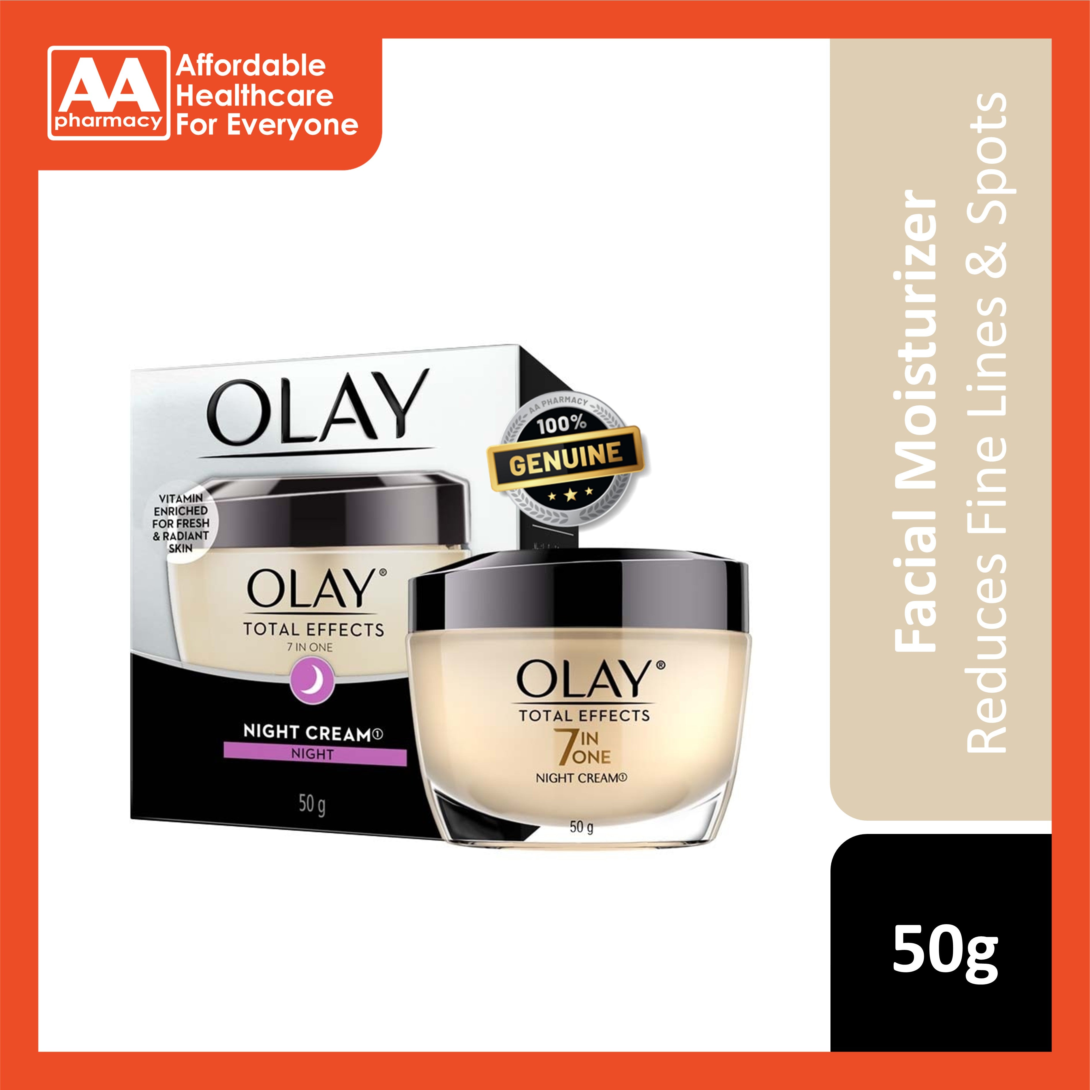 Olay Total Effects 7 In One Day Cream / Night Cream / Touch of Foundation BB Crème SPF15 50g