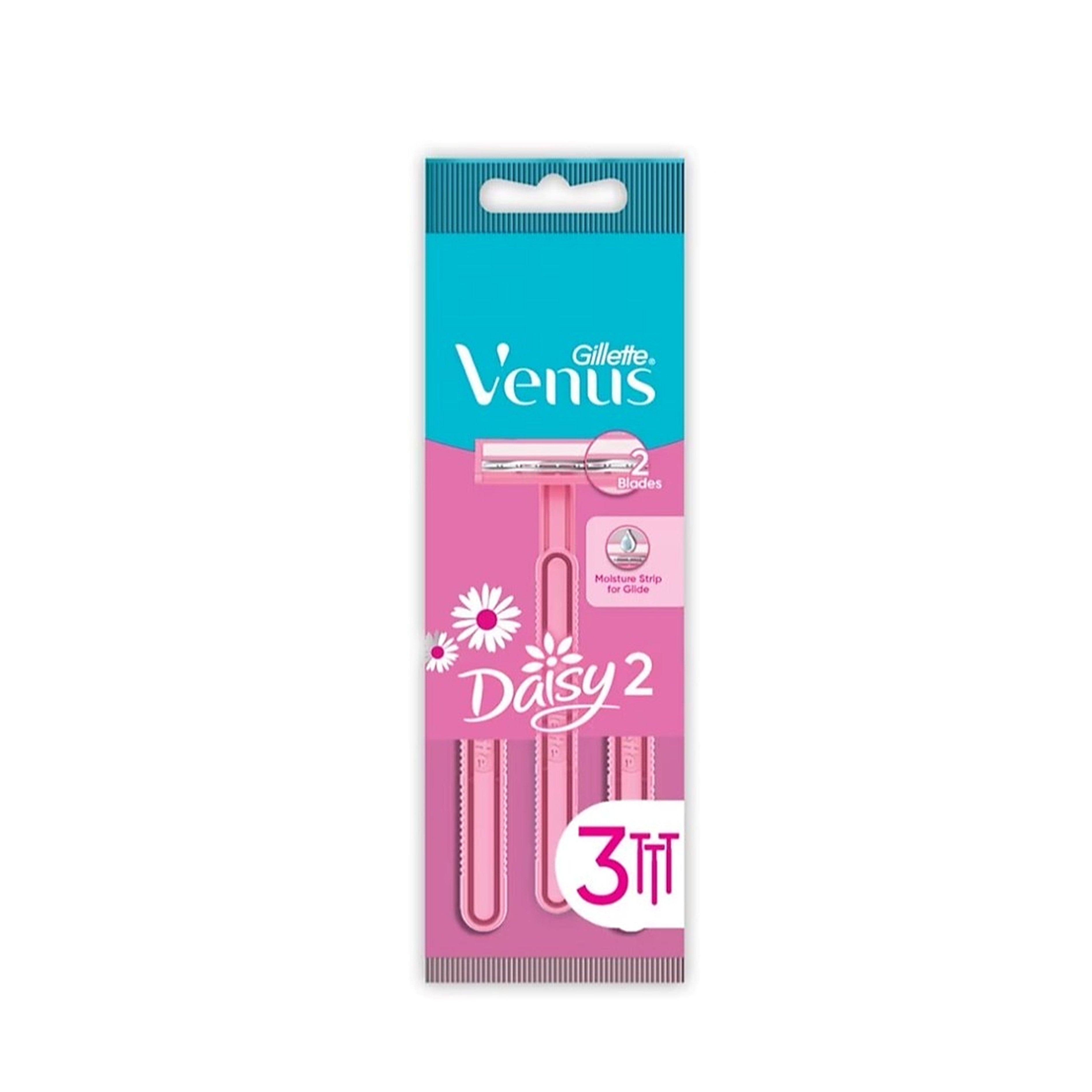 Gillette Venus Daisy 2 UltraGrip Disposable Razor for Women (3's)