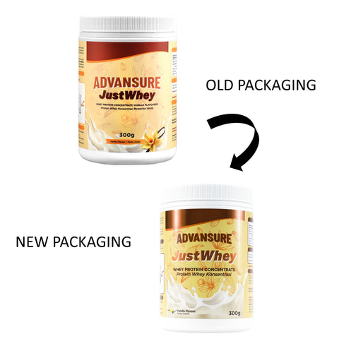 Advansure JustWhey Whey Protein Concentrate 300g (Vanilla Flavour)