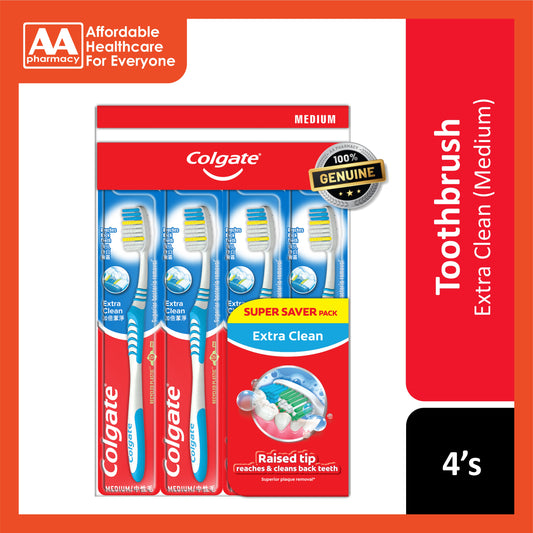 Colgate Toothbrush (Extra Clean, Medium) 4's