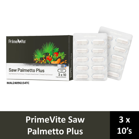 PrimeVite Saw Palmetto Plus Capsule 3x10's