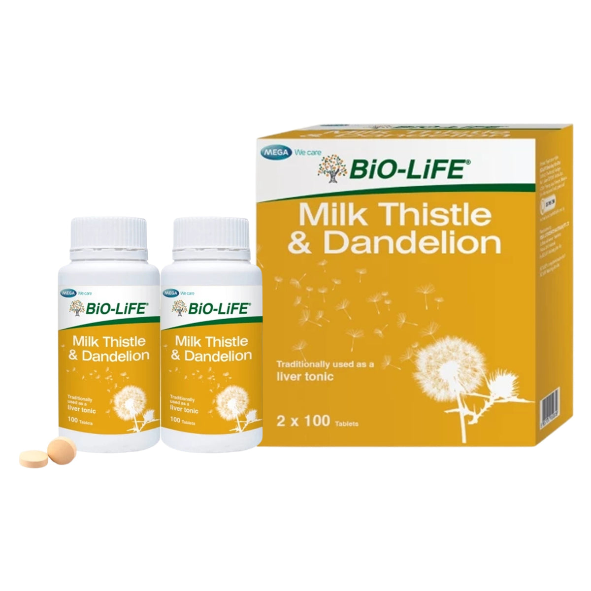 BiO-LiFE Milk Thistle and Dandelion Tablet (2 x 100's)