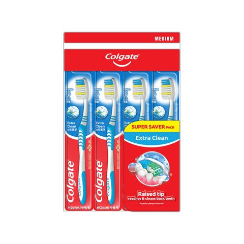 Colgate Toothbrush (Extra Clean, Medium) 4's