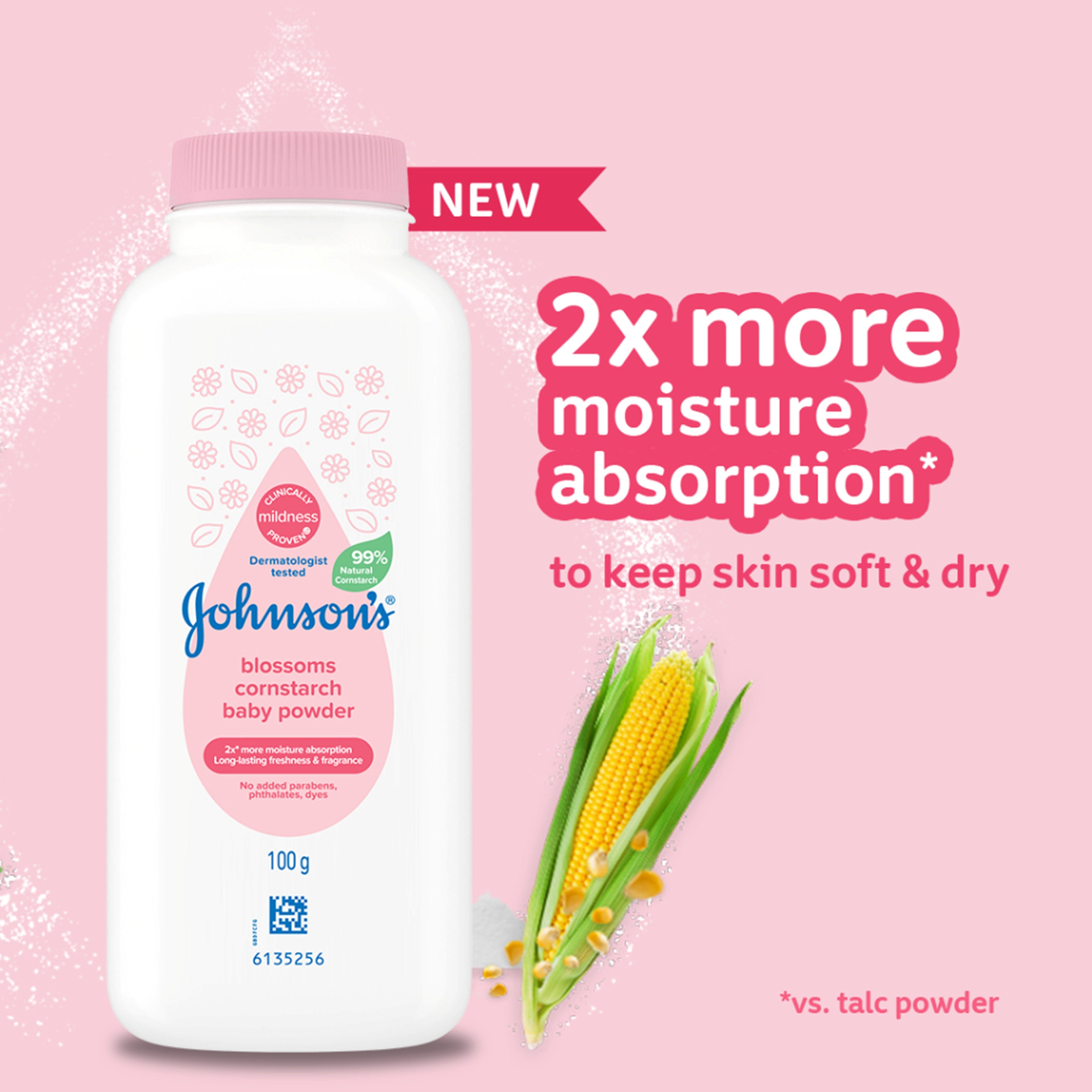 Johnson's Cornstarch Baby Powder Blossoms (100g)