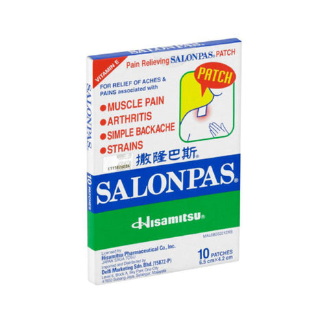 Salonpas Pain Relieving Patch 6.5cm x 4.2cm (10's / 20's / 40's)