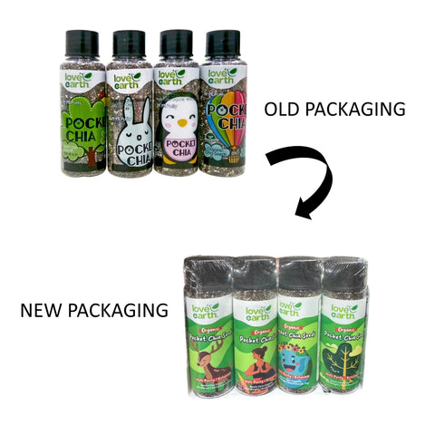 Love Earth Organic Pocket Chia Seeds 28gx4's [New Packaging]