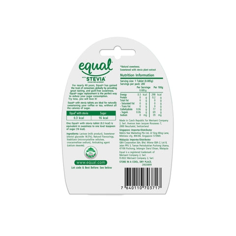 Equal Stevia Sweetener Tablet 200's