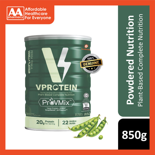 GoodMorning VProtein ProVMix Plant-Based Complete Nutrition 850g (Vanilla Flavour)