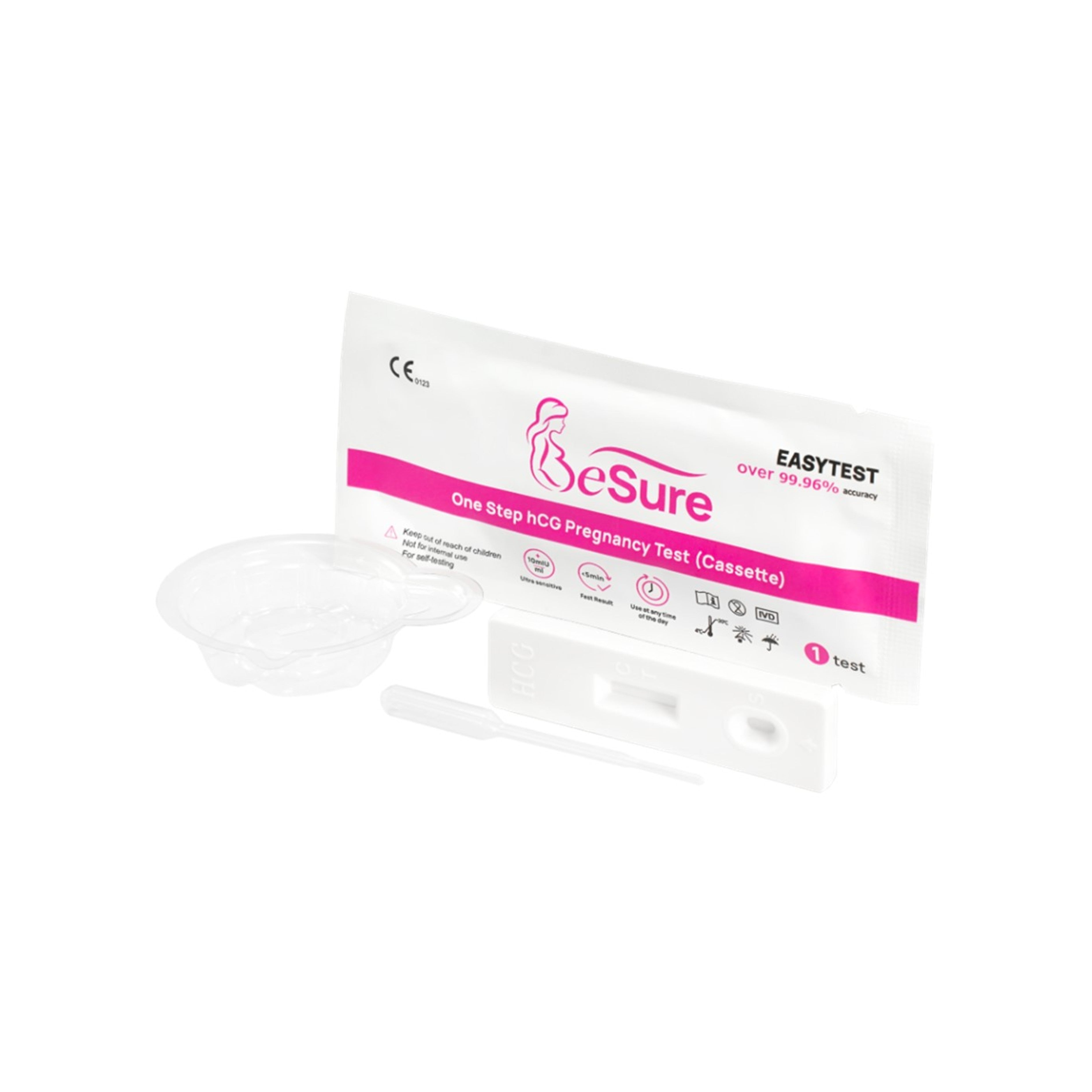 BeSure One Step hCG Pregnancy Test - Cassette (1's)