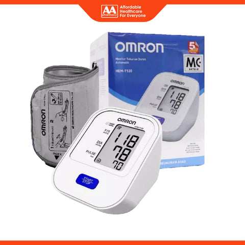 Omron Automatic Blood Pressure Monitor (Model: HEM-7120) [5 Years Warranty]