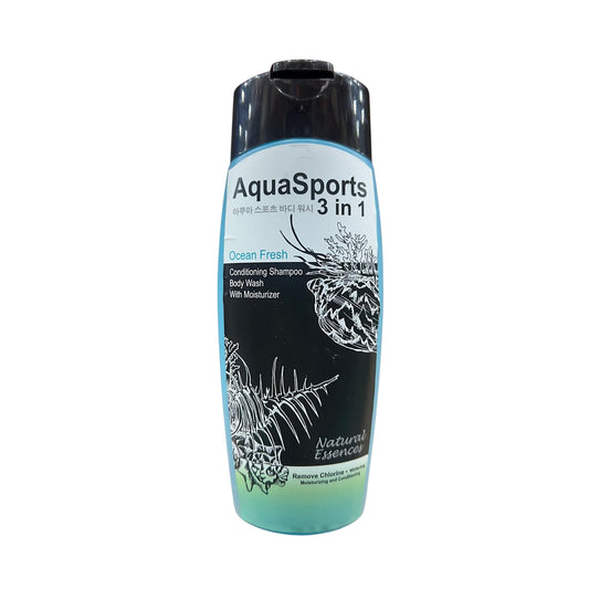 Aqua Sports 3 in 1 Anti-Chlorine Hair and Body Shampoo (Ocean Fresh) 220mL