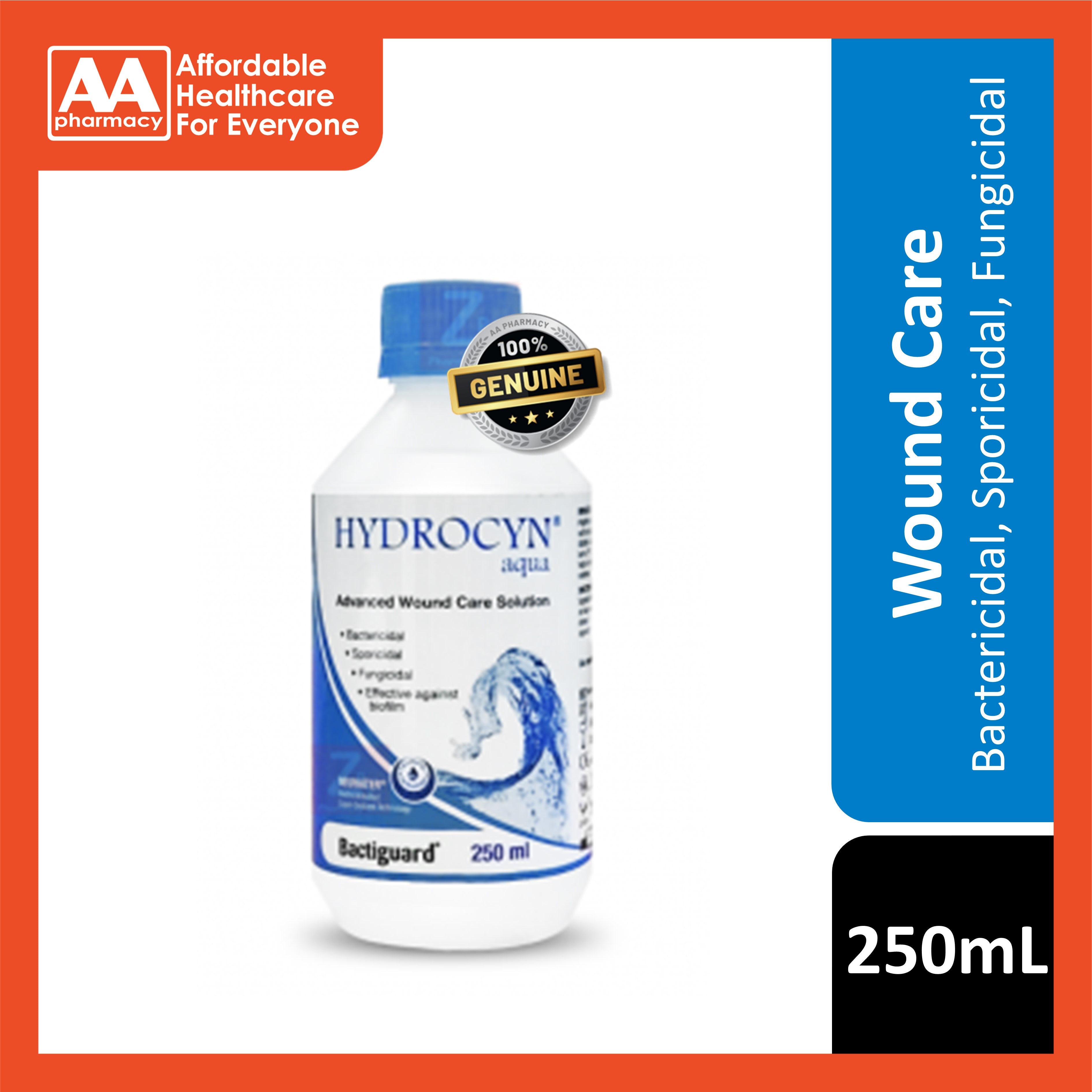 Hydrosyn Hydrocyn Aqua Advanced Wound Care Solution (Cap Closure Bottle) 250mL ...