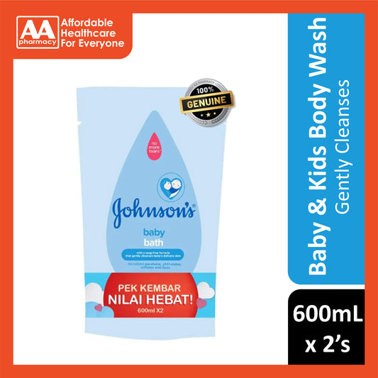 Johnson's Baby Bath Body Wash (Refill) 600mLx2's [Twinpack]