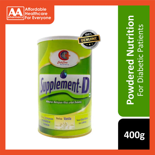 Supplement-D Complete Balanced Nutrition For Diabetes 400g (Vanilla Flavour)