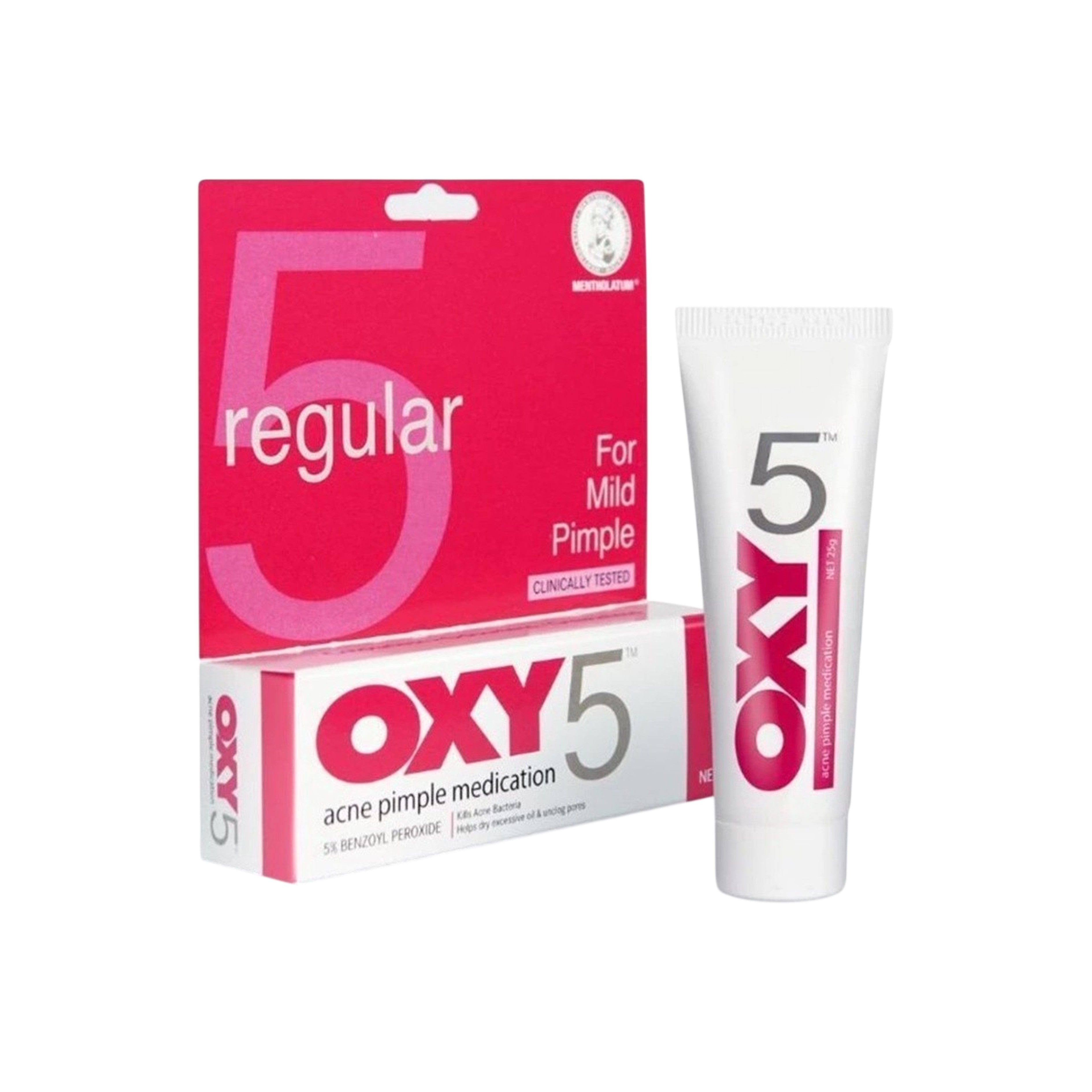 Oxy 5 Regular (5% Benzoyl Peroxide) Acne Pimple Lotion 25g (For Mild Pimple)