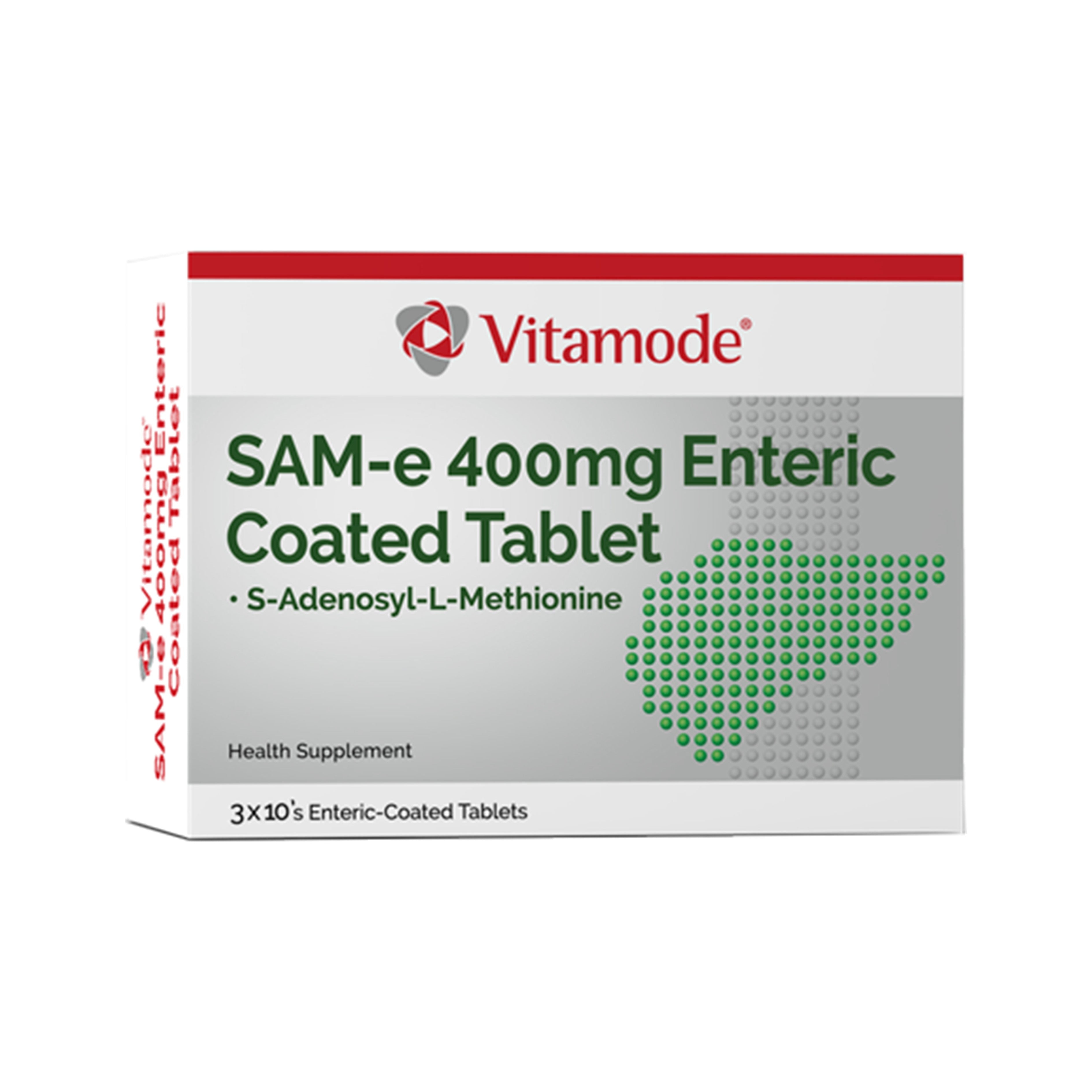 Vitamode SAM-e 400mg Enteric Coated Tablet 3x10's