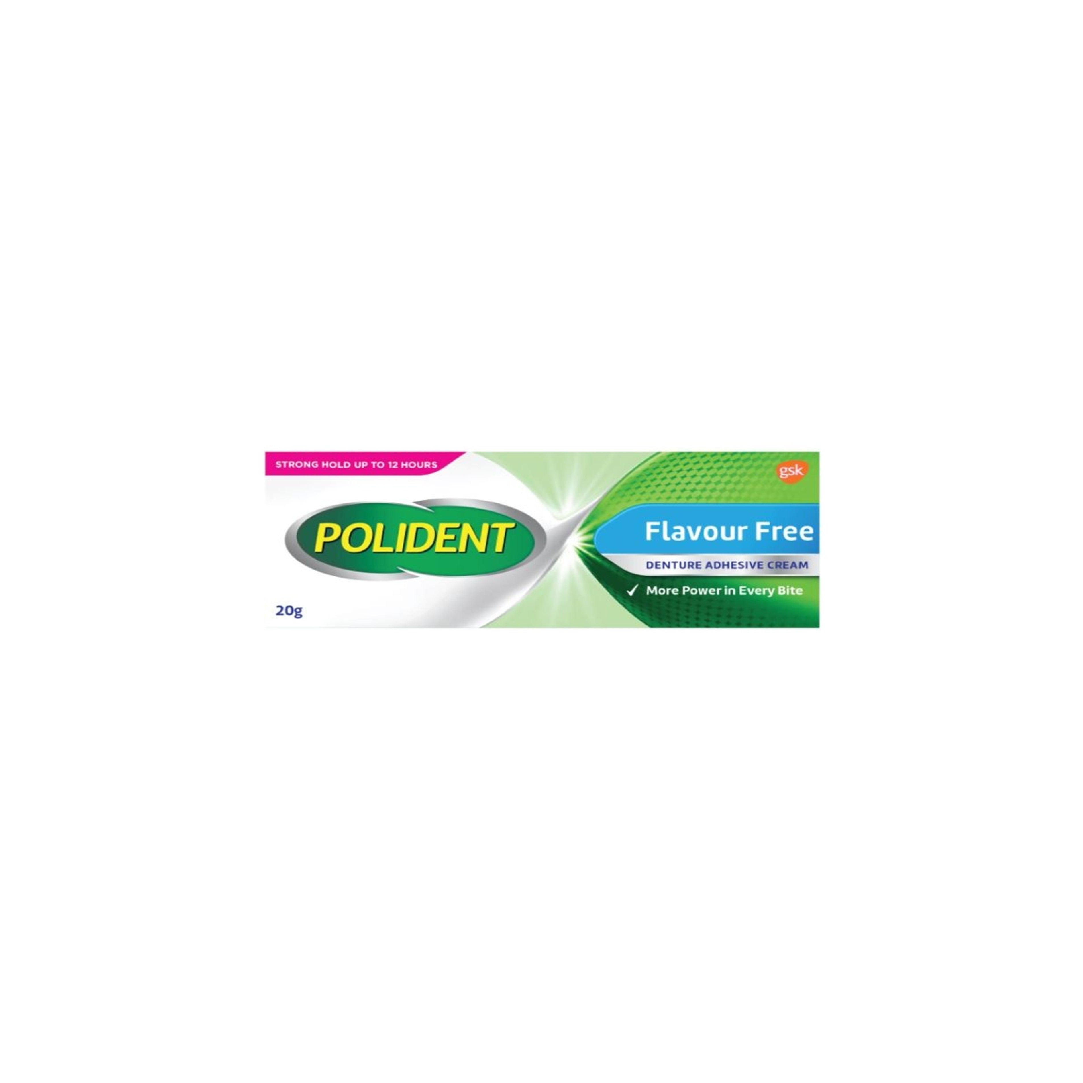 Polident Denture Adhesive Cream - Flavour Free (20g)