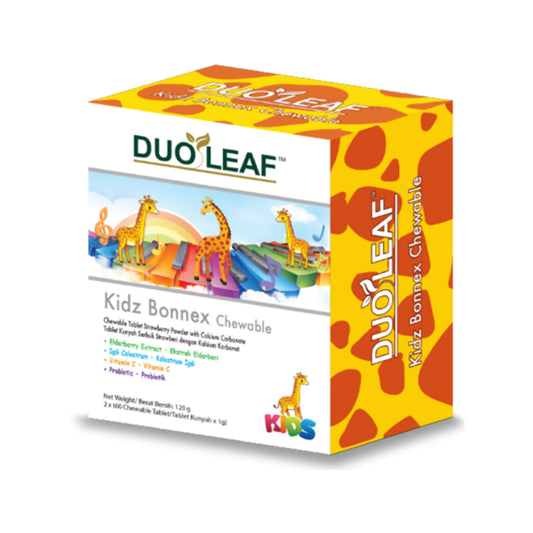 Duoleaf Kidz Bonnex Chewable Tablet 2x60's (Strawberry Flavour)