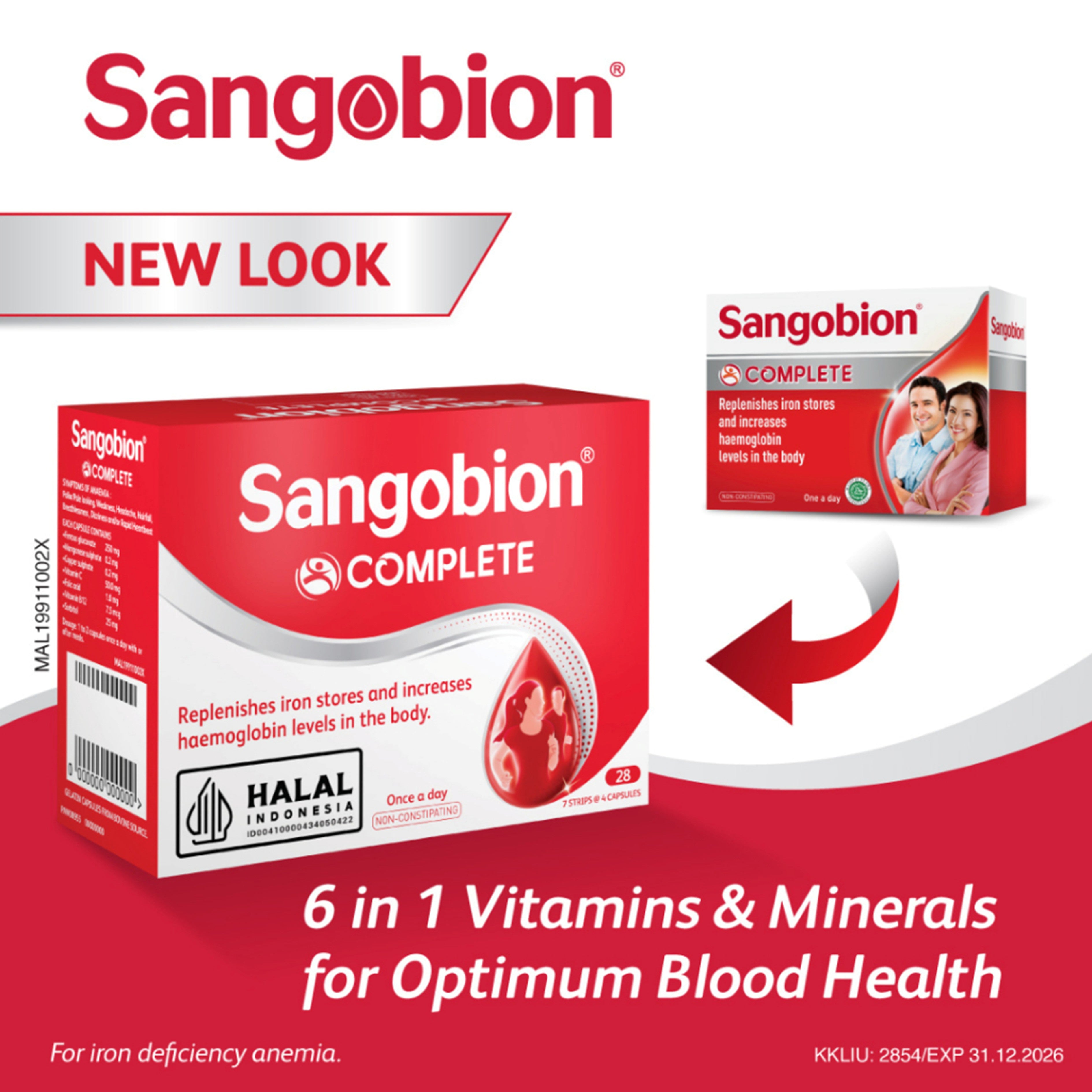 Sangobion Complete Capsule 25x4's (Replenishes Iron Stores)