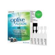 Optive Fusion UD Lubricant Eye Drops (30 x 0.4ml) - Preservative-Free