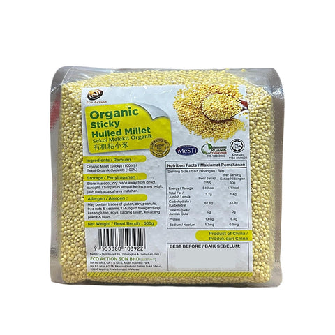 Lohas/Eco Action Organic Sticky Hulled Millet 500g (New Packaging)