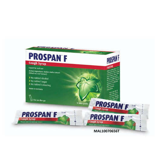 Prospan F (Dry Ivy Leaf Extract) Cough Syrup Stick Pack 5mLx9's
