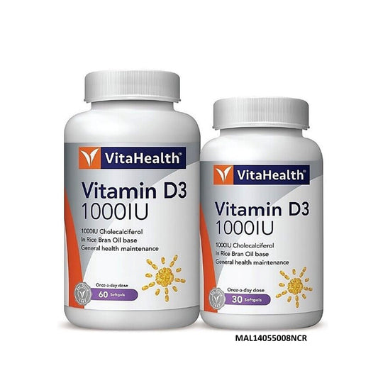 VitaHealth Vitamin D3 1000IU Softgel 60's + 30's
