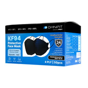 Omnifit KF94 Protective Face Mask - Premium Black and Navy Blue (50's)