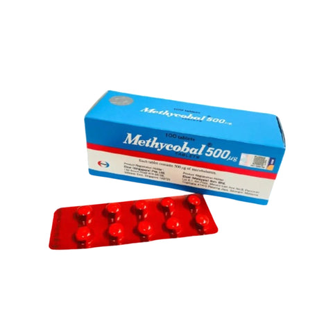 Methycobal (Mecobalamin 0.5mg) Tablet 10x10's (Red Strips)