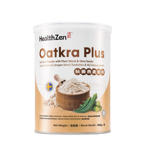 HealthZen Oatkra Plus 400g (Oat Bran Powder with Plant Sterol & Okra Seeds)