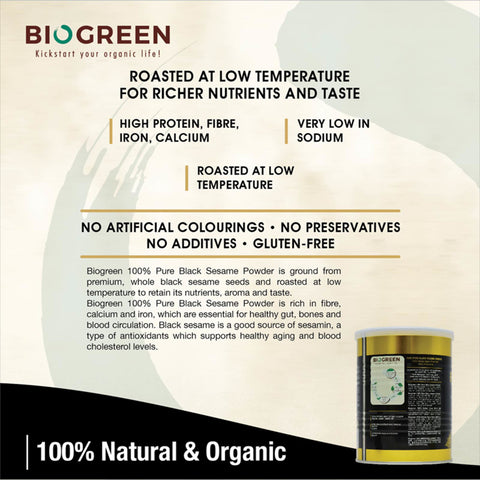 Biogreen 100% Pure Black Sesame Powder 300g