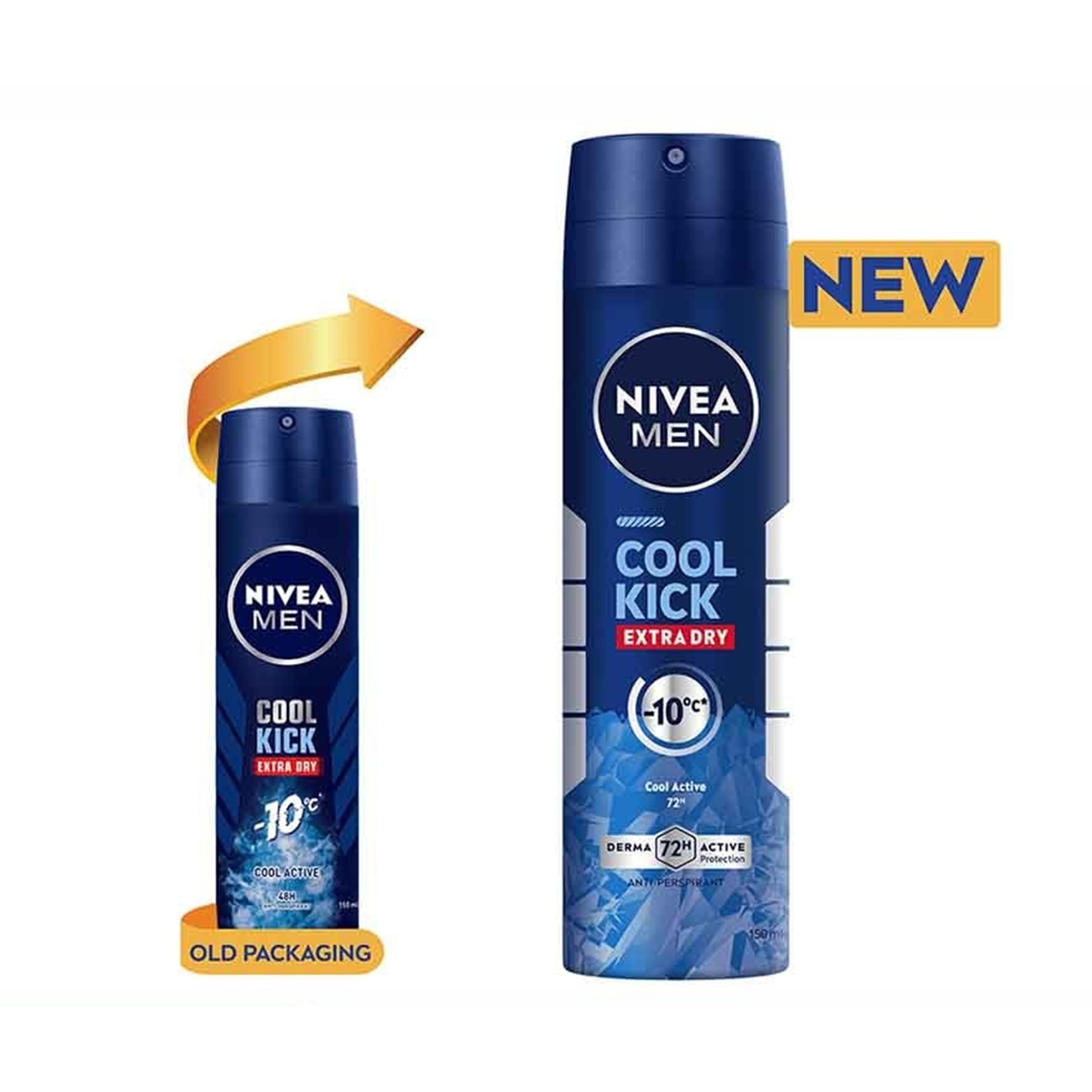 Nivea Men Cool Kick Extra Dry 72H Anti-Perspirant Spray 150mL