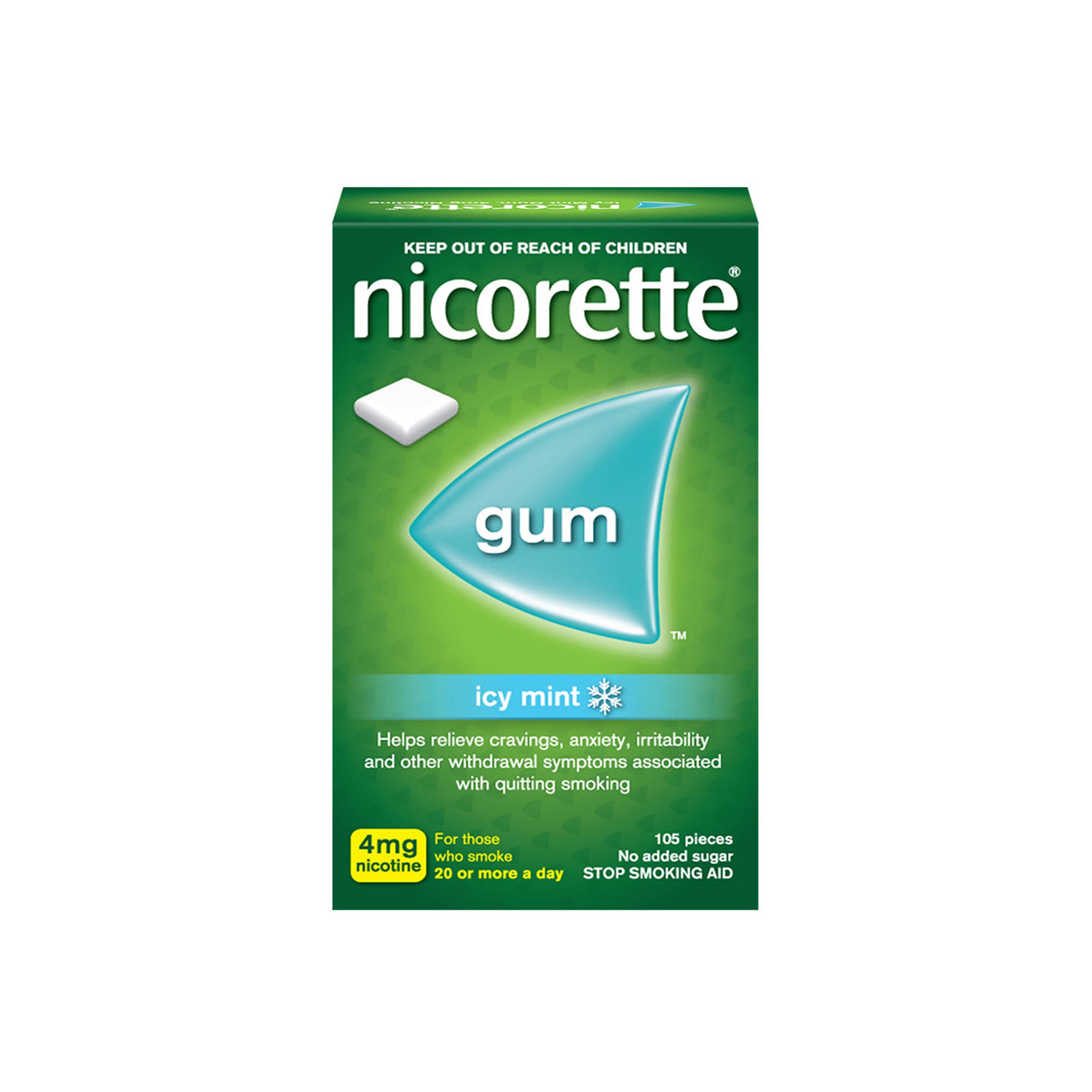 Nicorette Icy Mint Gum - 4mg Nicotine (105's)