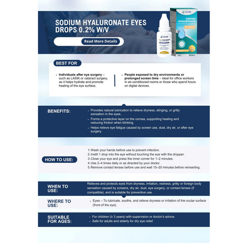 Evin Sodium Hyaluronate (HA 0.2%) Eye Drop 10mL