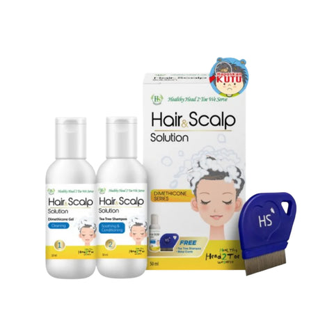 HS Hair and Scalp Solution 50mL (Free Tea Tree Shampoo and Metal Comb)