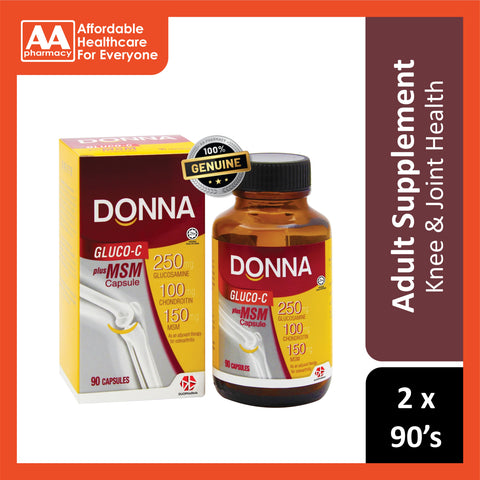 Donna Gluco-C Plus MSM Capsule 2x90's [Twinpack]