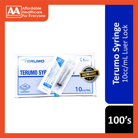 Terumo Syringe 10cc/mL 100's (Luer Lock/Luer Slip)