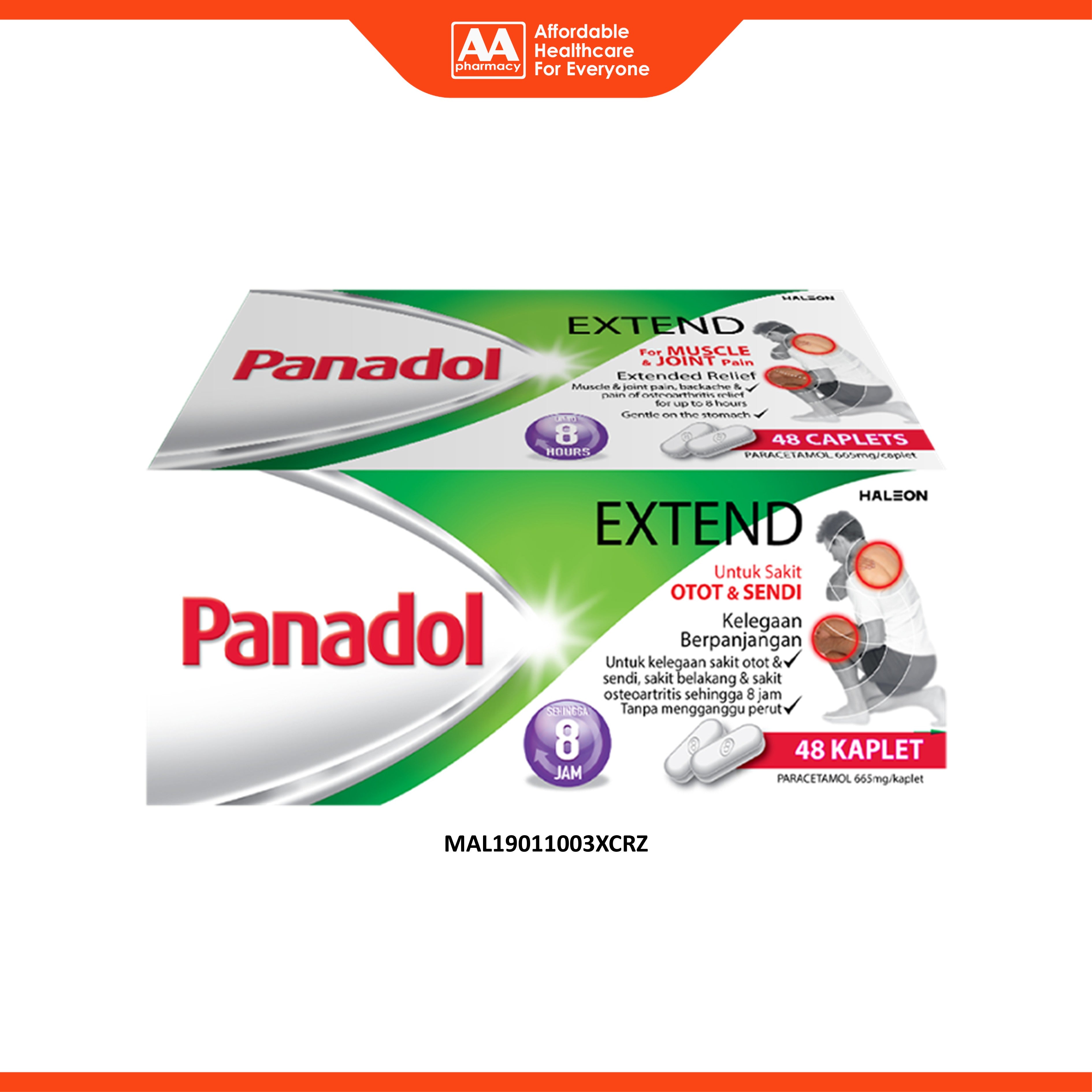 Panadol Extend 665mg Caplet 8x6's