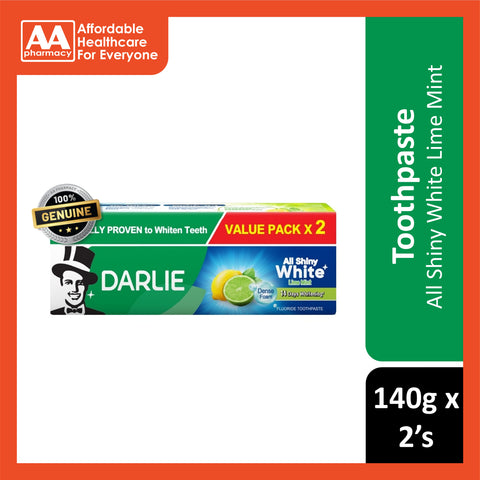Darlie Toothpaste (All Shiny White, Lime Mint) 140gx2's [Twinpack]