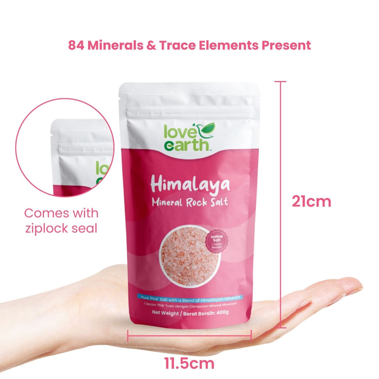 Love Earth Himalaya Mineral Rock Salt 400g