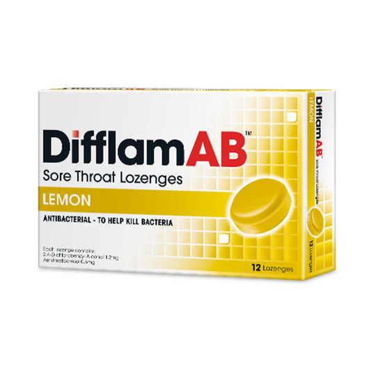 Difflam AB Sore Throat Lozenges 12's (Lemon)