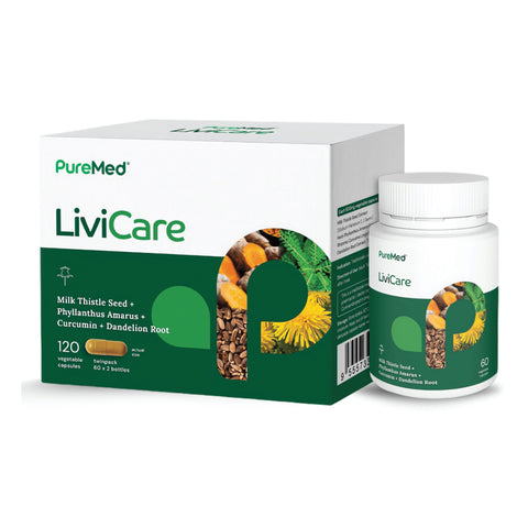 PureMed LiviCare 450mg Vegecapsule 2x60's