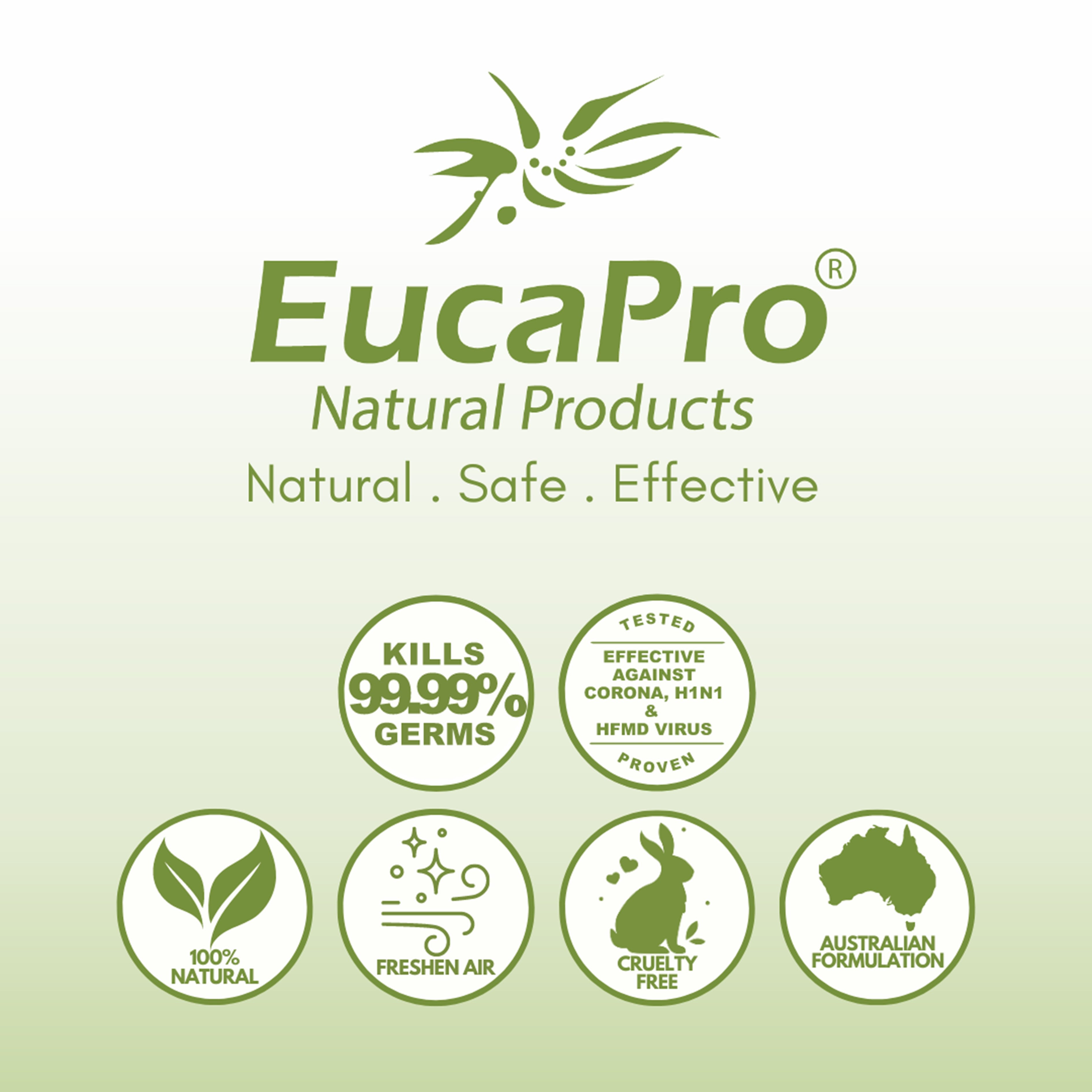 EucaPro Natural Disinfectant Eucalyptus Spray 200g (Pure Eucalyptus and Litsea Cubeba Oil)