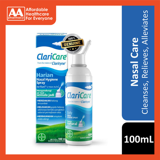 ClariCare Daily Nasal Hygiene Isotonic Continuous Spray 100mL