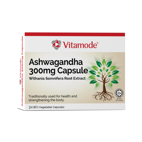 Vitamode Ashwagandha 300mg Vegecapsule 3x10's