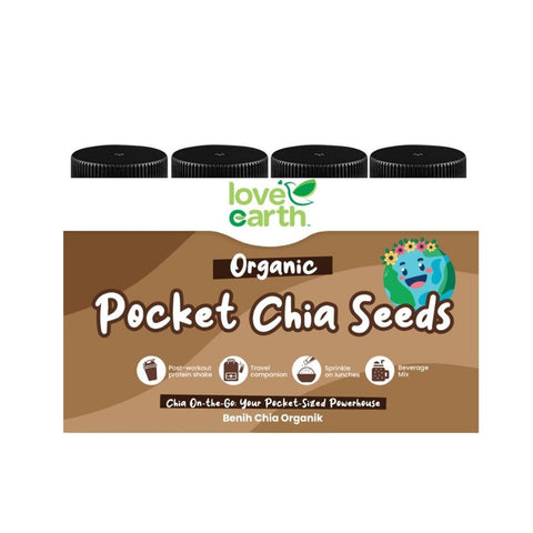 Love Earth Organic Pocket Chia Seeds 28gx4's [New Packaging]